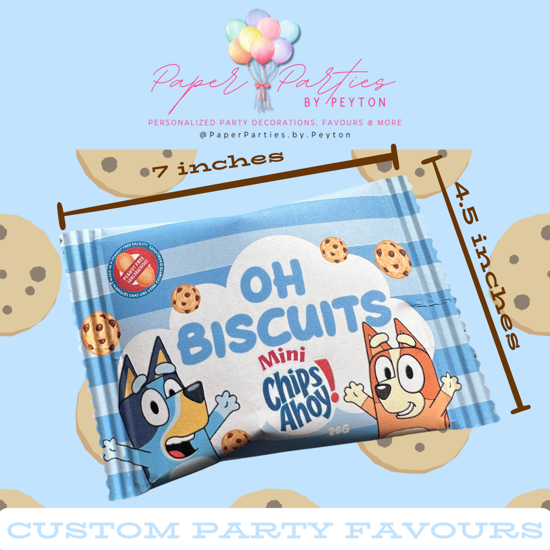 Party Favor | Custom "Oh Biscuits" Chips Ahoy! Party Favor