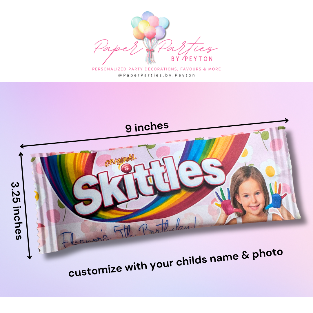 Party Favor |Skittles Bite Size Candy Custom Party Favor