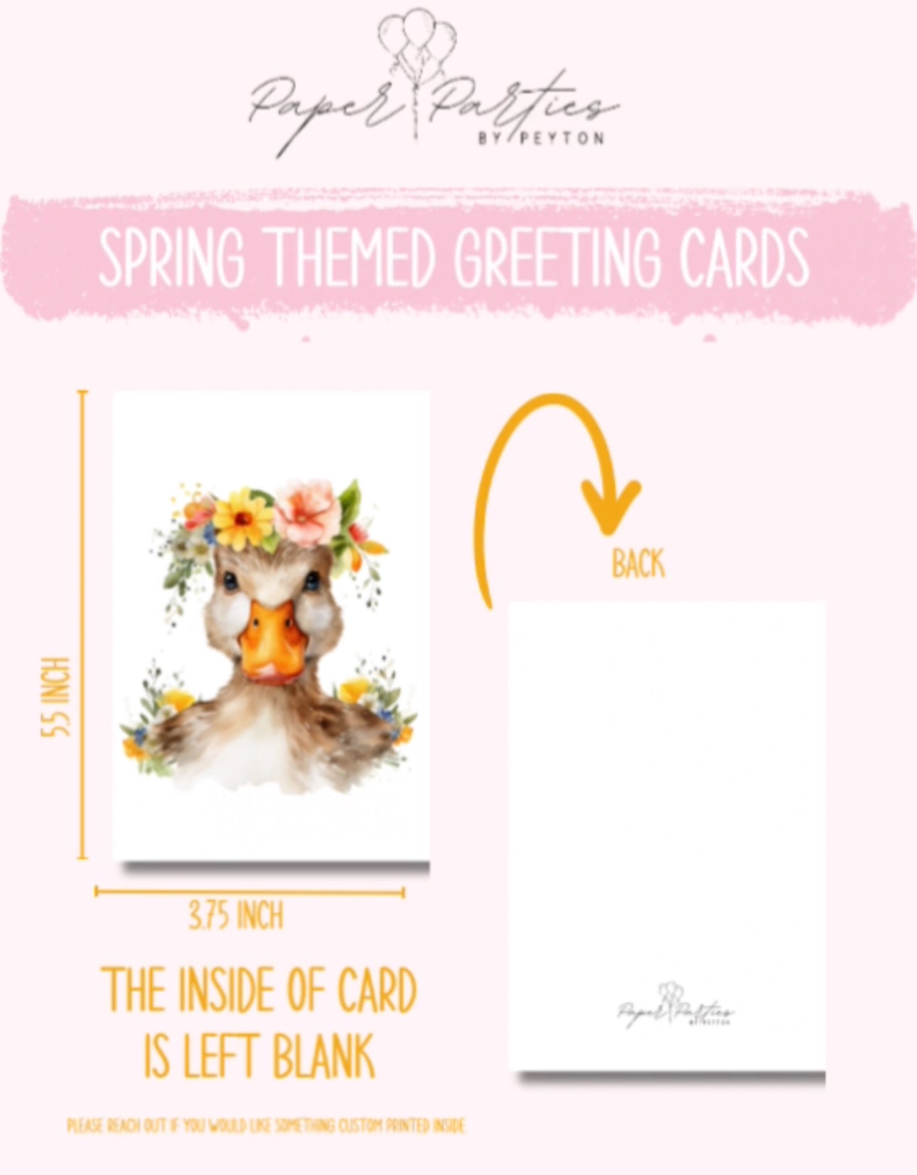 Greeting Cards | Spring Theme Cute Animals Flower Crowns
