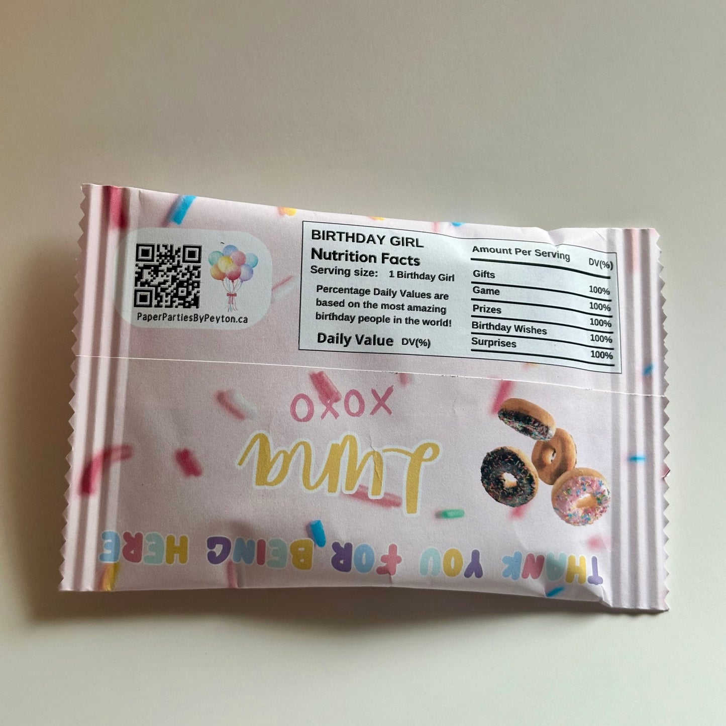 Party Favor | Custom 'Sweet One' Donut First Birthday - Chips Ahoy!