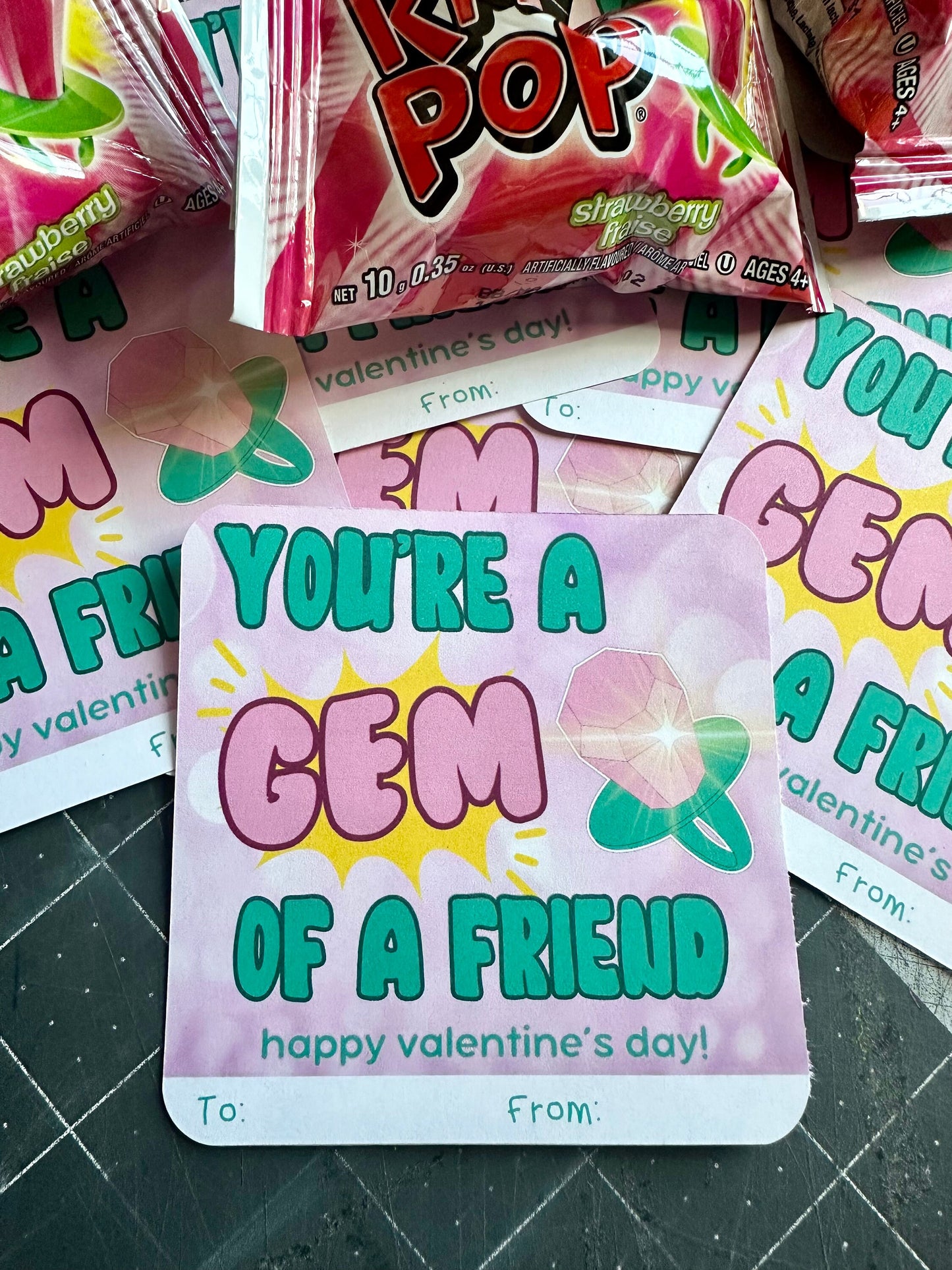 Valentine's Day | Ring Pop You're A Gem - Valentine Card