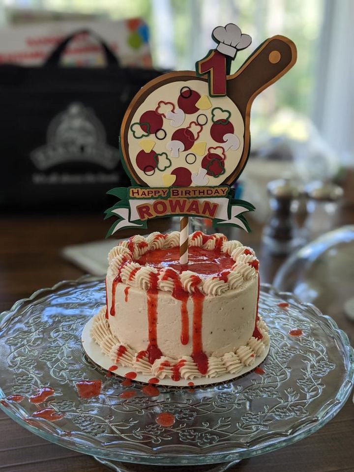 Cake Topper | Pizza Party 3D Cake Topper