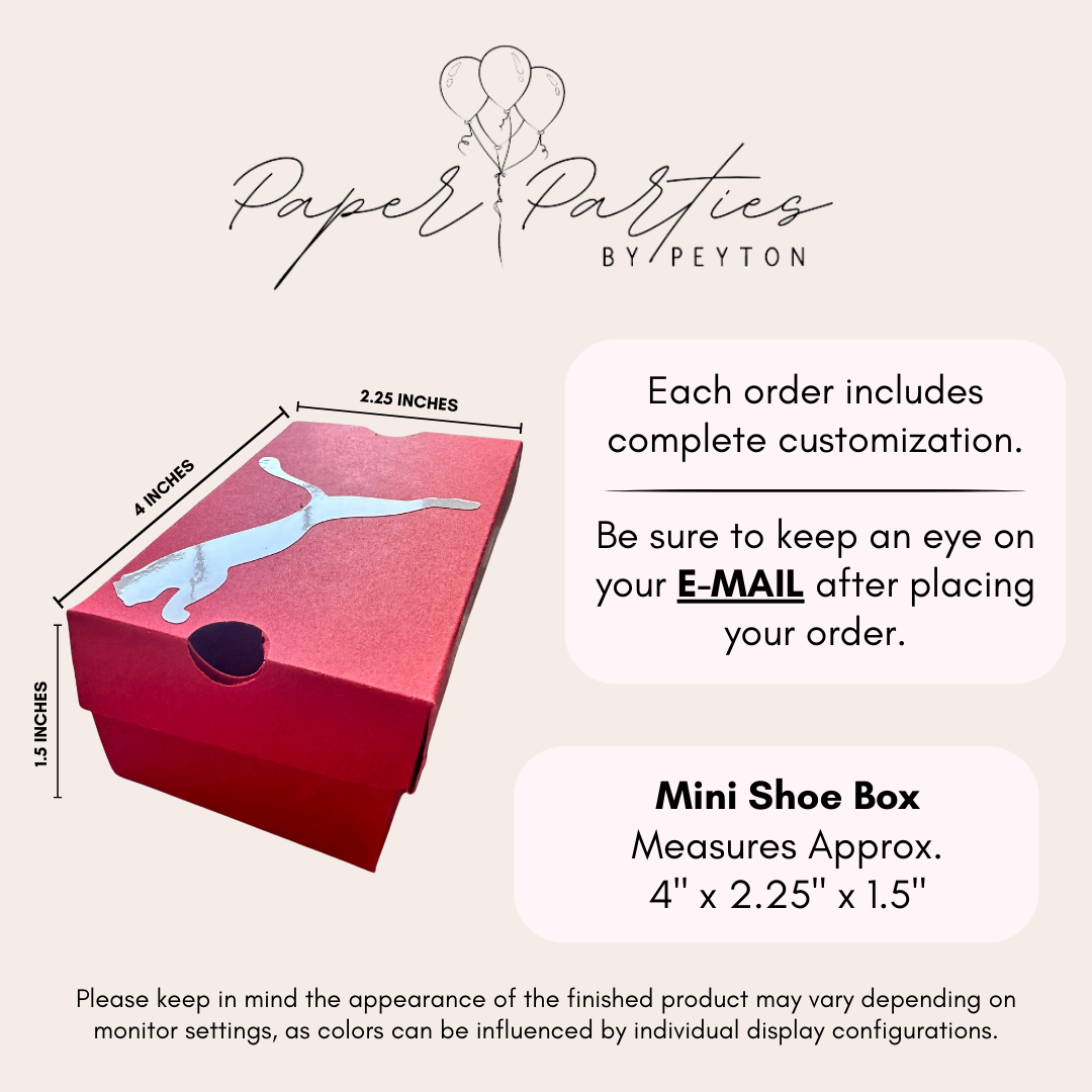 Party Favor | Custom Mini Shoe Box