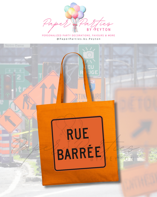 Tote Bag | Construction Zone - Work Signs | Montréal