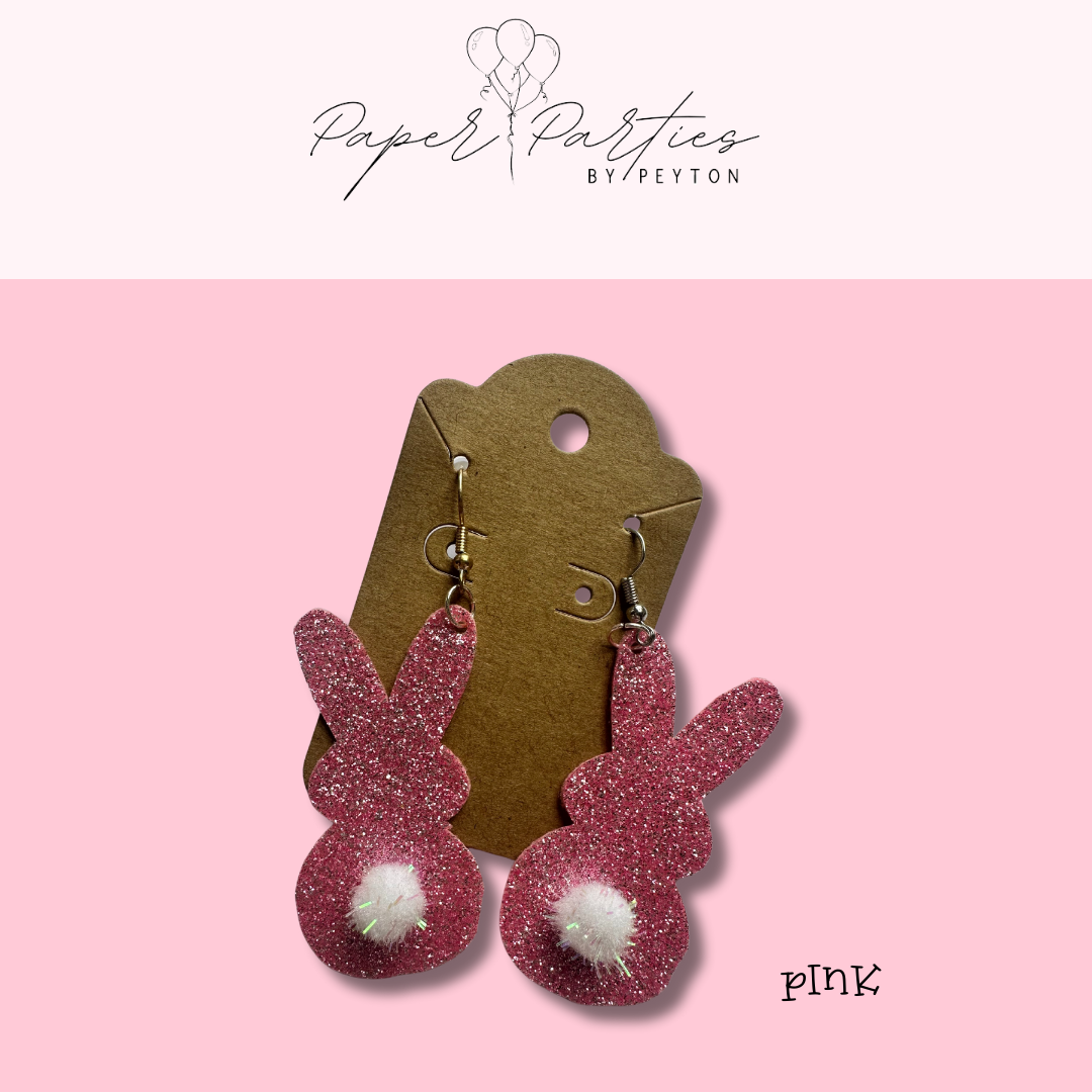 Easter | Glitter Easter Bunny Earrings