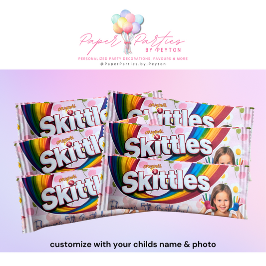 Party Favor |Skittles Bite Size Candy Custom Party Favor