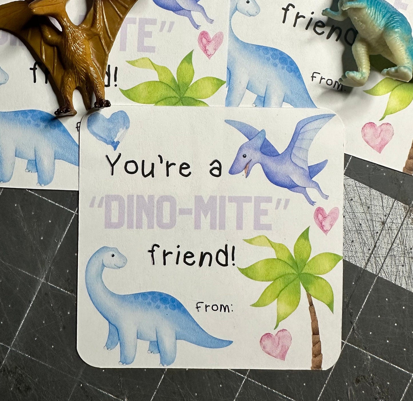 Valentine's Day | You’re a Dino-Mite Friend -Dinosaur Valentine's Day Card