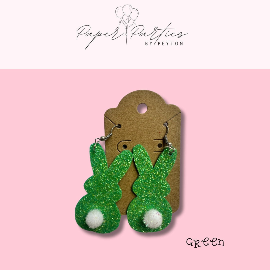 Easter | Glitter Easter Bunny Earrings