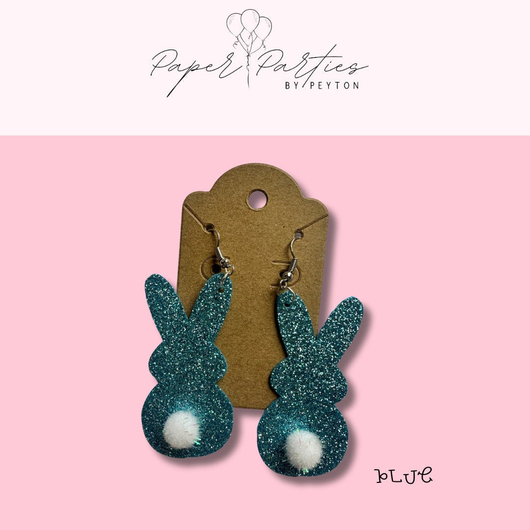 Easter | Glitter Easter Bunny Earrings