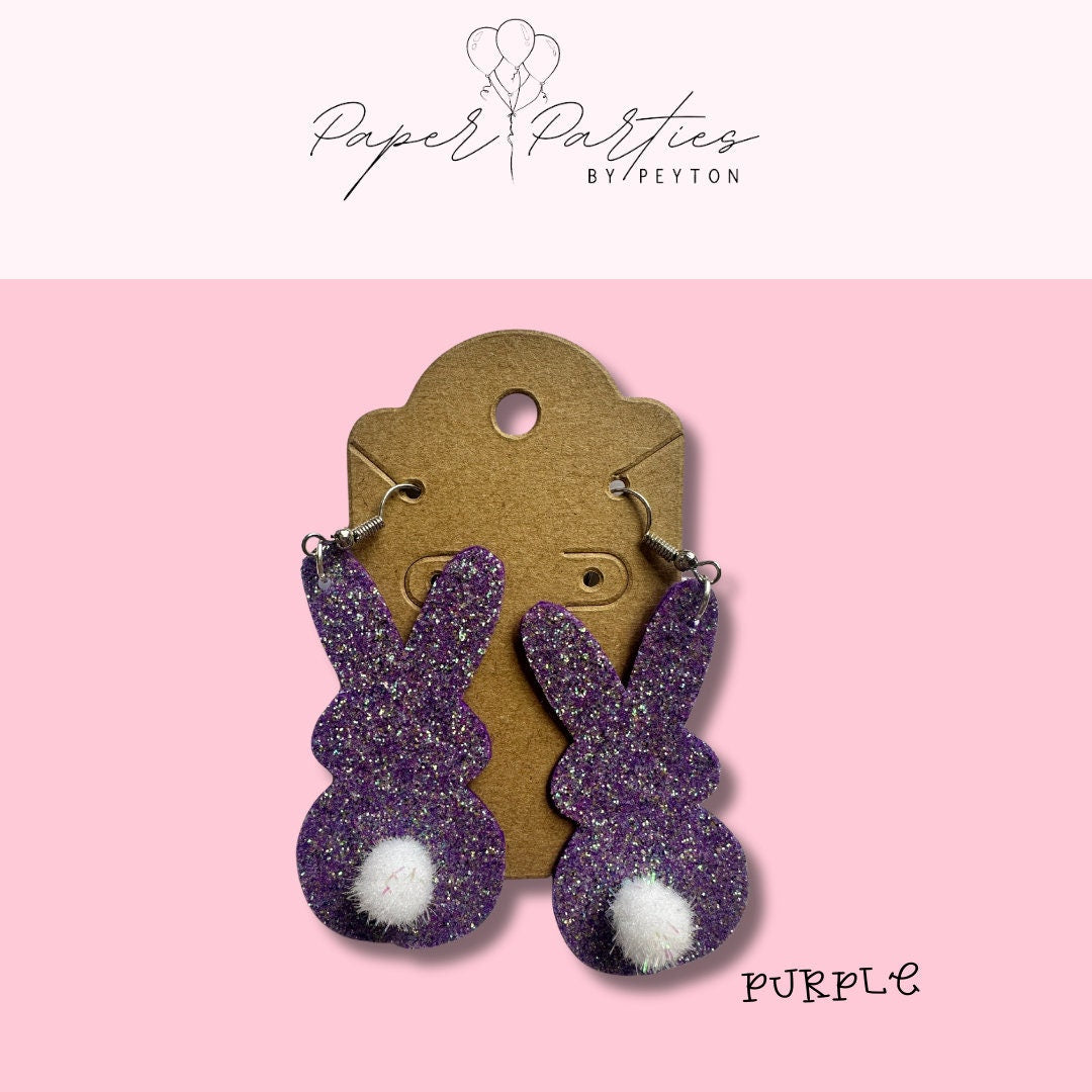 Easter | Glitter Easter Bunny Earrings