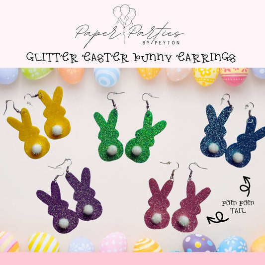 Easter | Glitter Easter Bunny Earrings