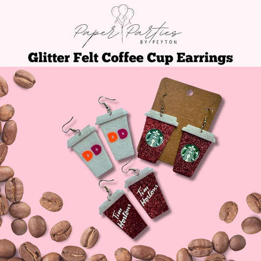 Earrings | Glitter Take Out Coffee Cup Earrings