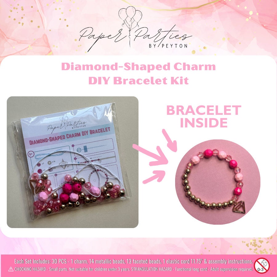 DIY Bracelet | Birthday Party Loot Bag Favors | Bead Bracelet For Kid's Parties | Jewelry