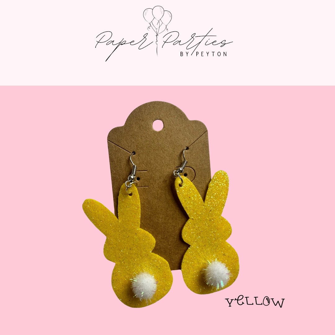 Easter | Glitter Easter Bunny Earrings