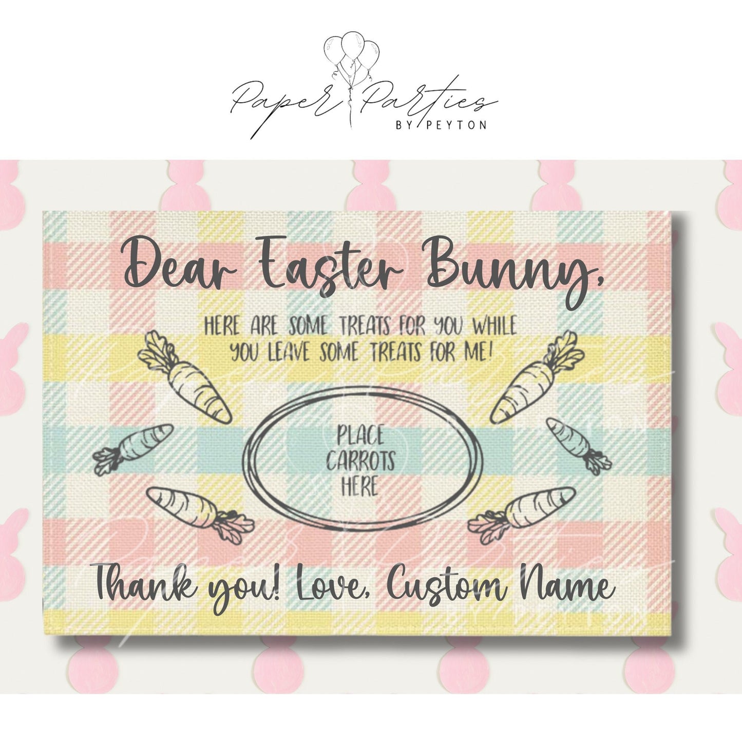 Easter | Dear Easter Bunny Placemat