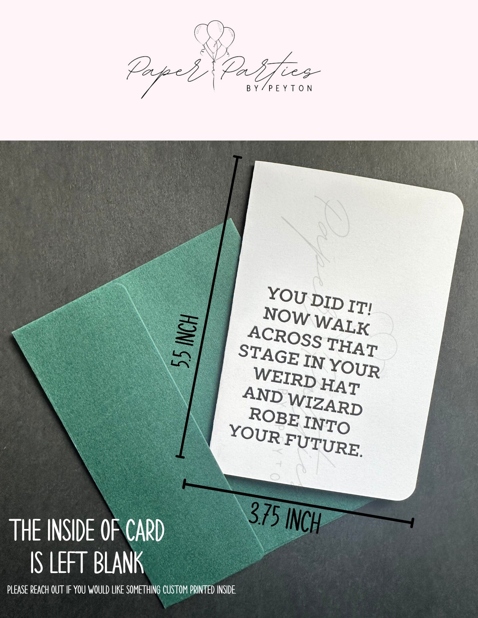Graduation Card - Grad - Class Of 2024 - Card - Handmade Graduation Cards - Personalized - Congratulations - For High School - College Grads